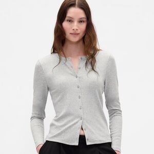 GAP cotton Modern crew neck cardigan - Size S